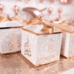 boite à bonbons ou gateaux / bonbon gateau Aid Eid moubarak - image lifestyle rose gold par mubarak
