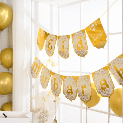Banderole réutilisable Aid mubarak - image lifestyle - OR GOLD par mubarak