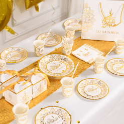 vaisselle EID MUBARAK - or gold - COllection 2023 par mubarak decoration