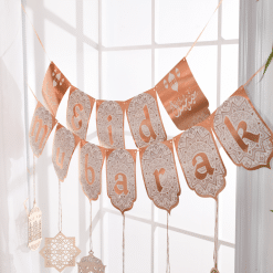 Banderole réutilisable eid mubarak - image lifestyle - ROSE GOLD par mubarak decoration